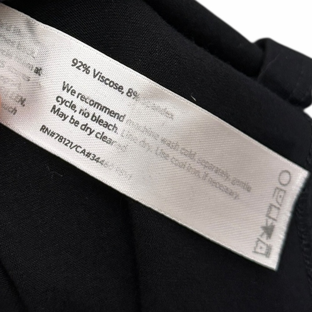 Eileen Fisher Black Vneck Asymmetrical‎ Dress - Picture 4 of 5